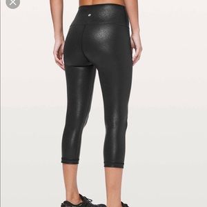 Lululemon Wunder Under Crop Leggings Foil 4